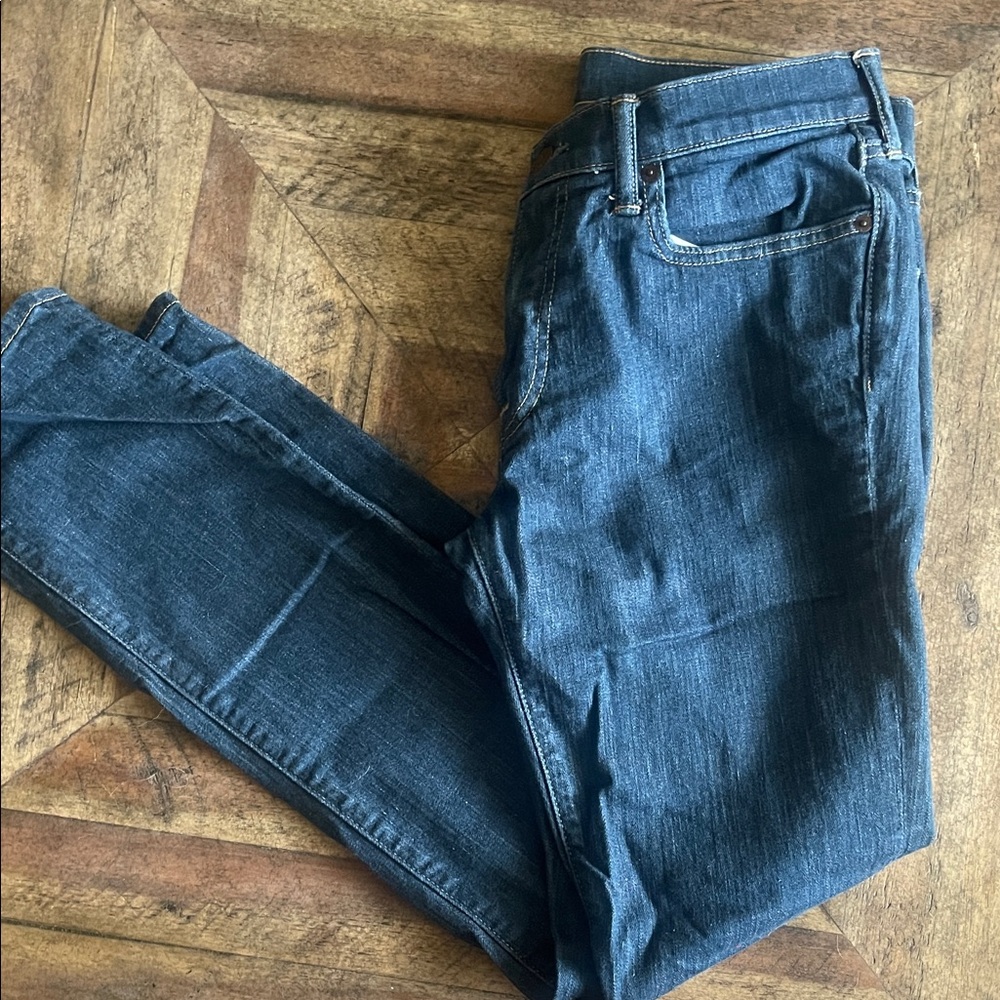 Abercrombie & Fitch Dark Blue Straight Leg Jeans Skinny 32 x 32